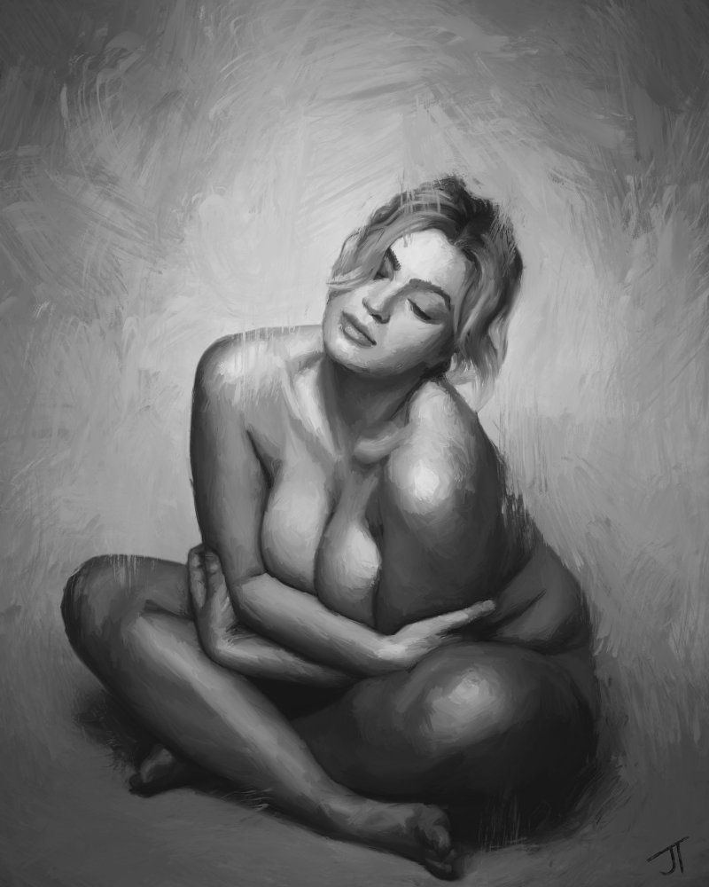 Рисунки голых полных женщин