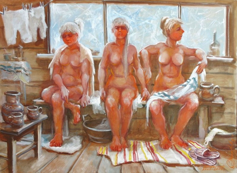 Баня в живописи