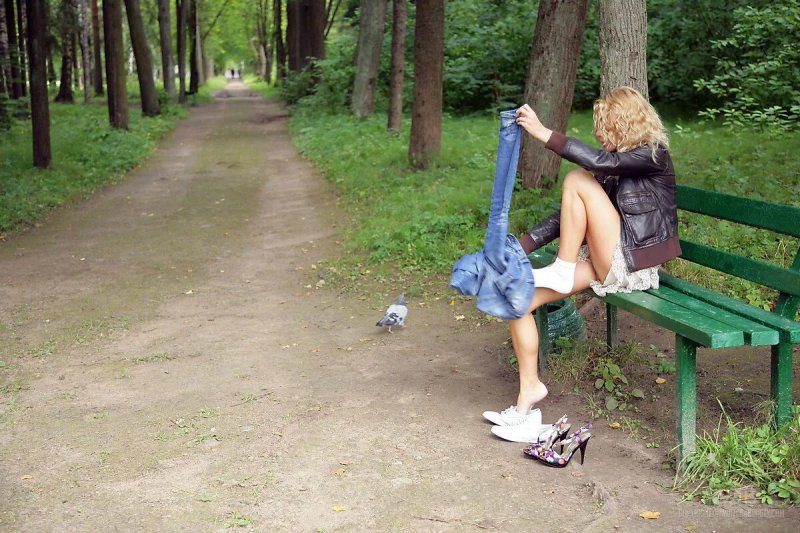 В парке без трусов