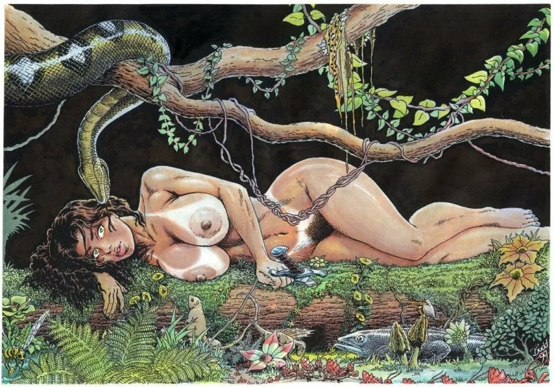 Эротический комикс cavewoman