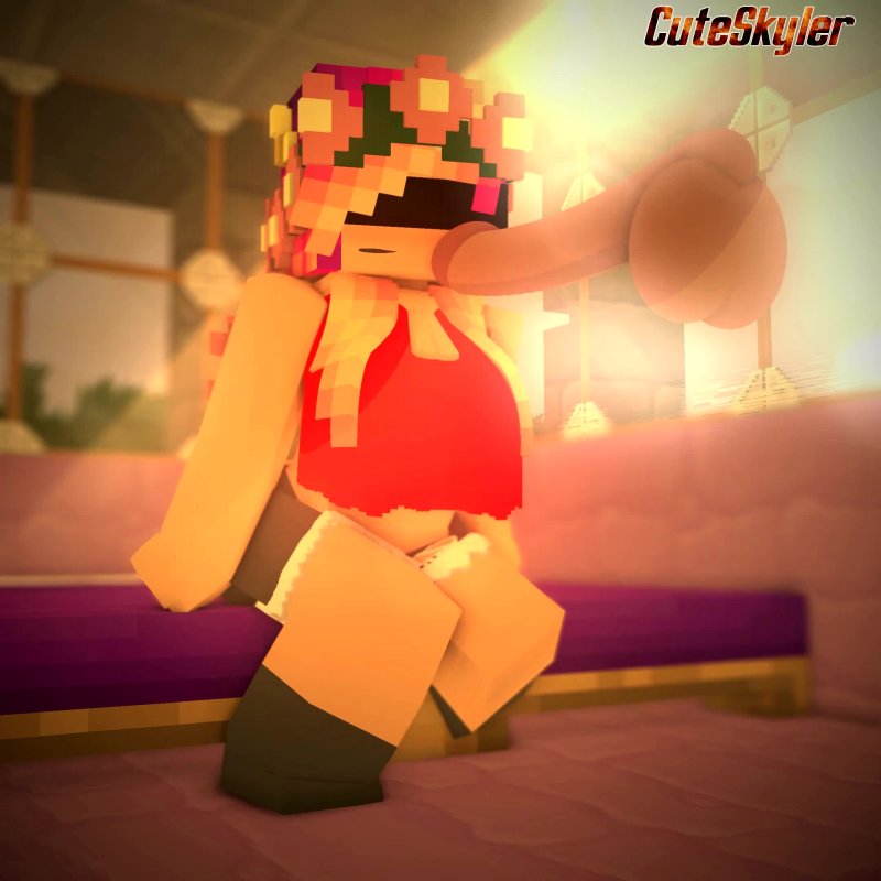 Minecraft cuteskyler с большими сиськами