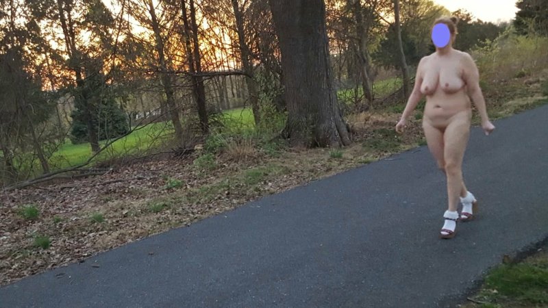 Walking nude