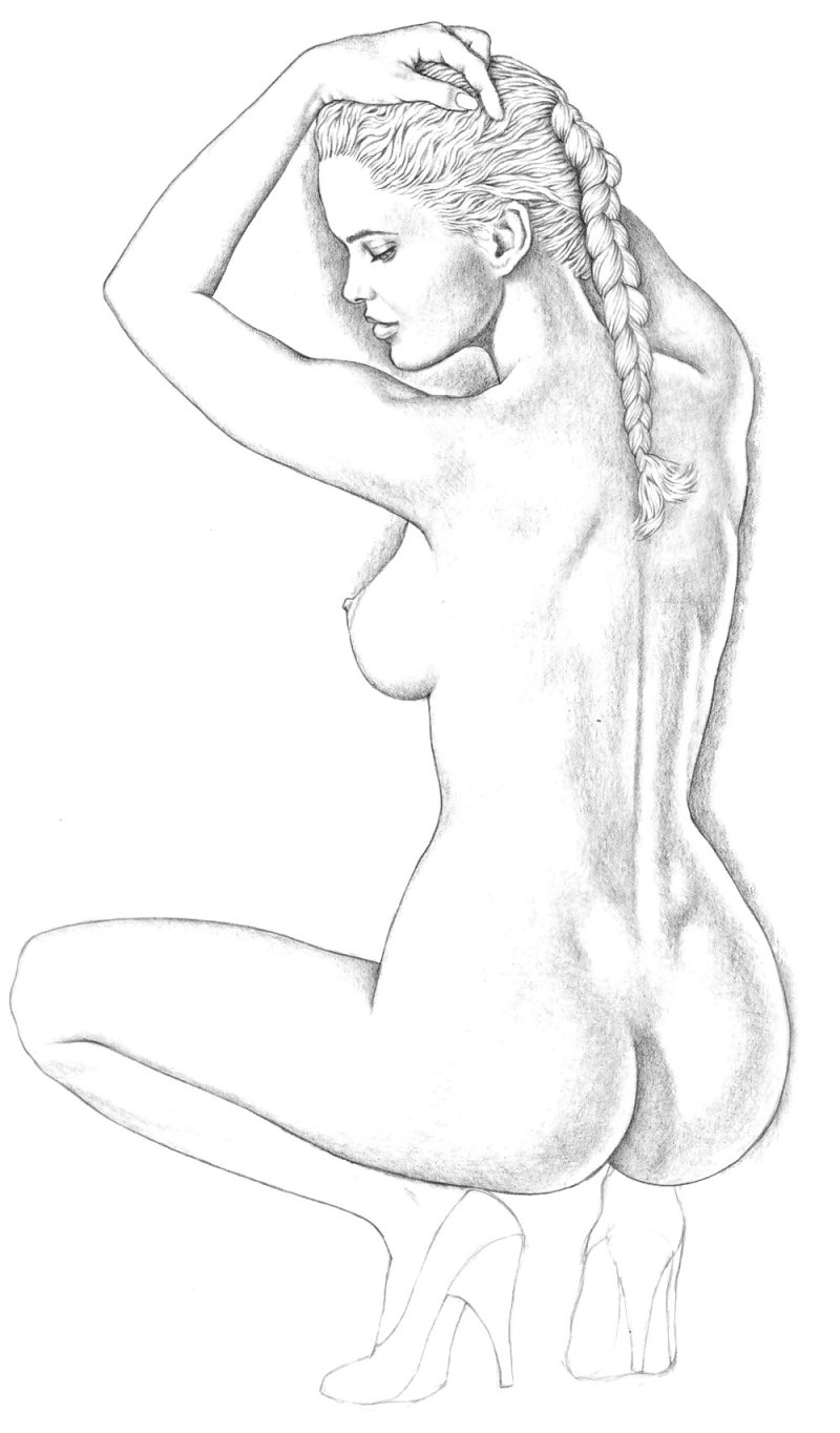 Рисунки карандашом голые девушки