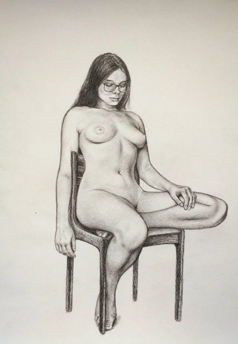 Рисунки карандашом голые девушки