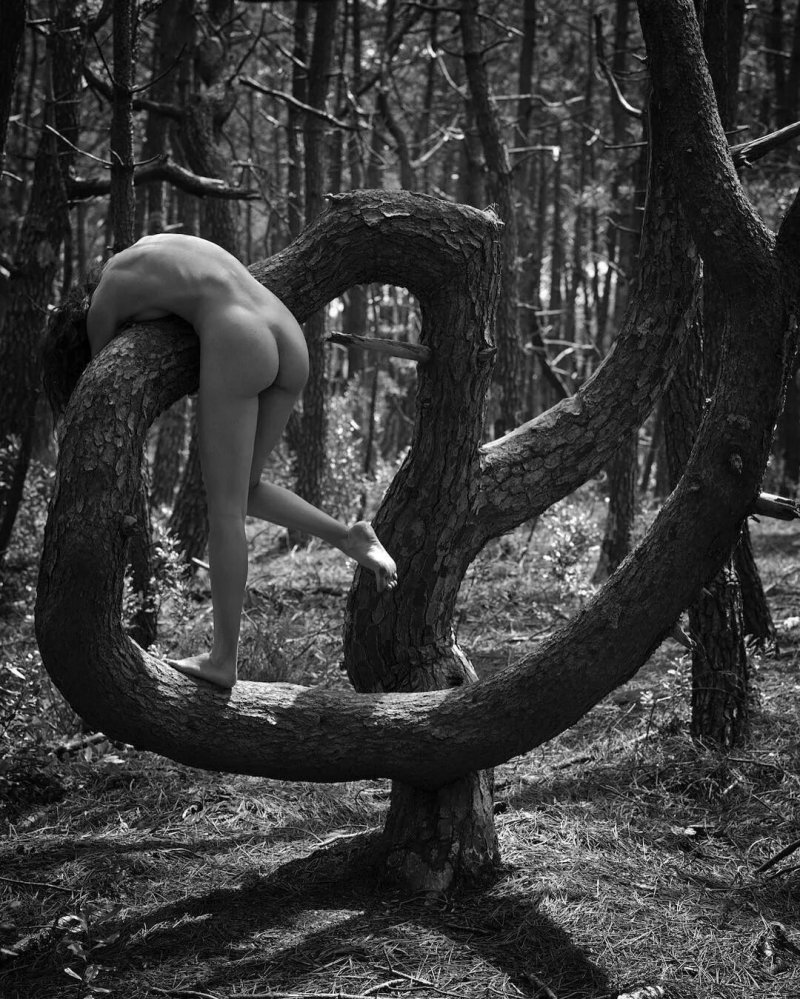 Фотосессия ню в лесу