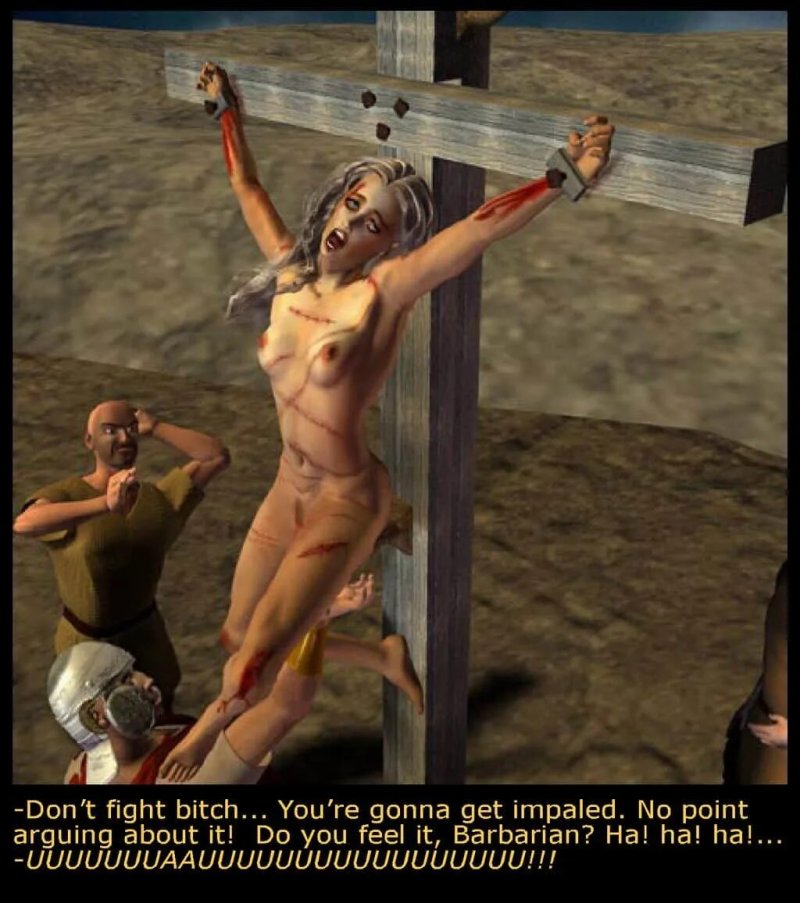 Пытки девушек распятие